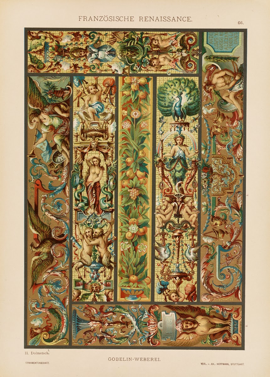 Franzosische Renaissance  Gobelin Weberei 1887