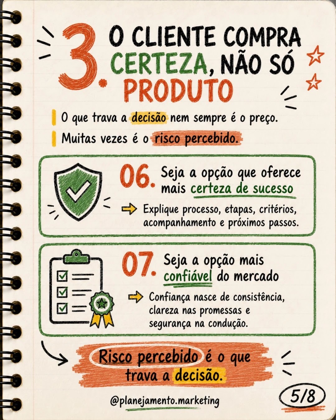 Formas 6 e 7: oferecer certeza e demonstrar confiabilidade