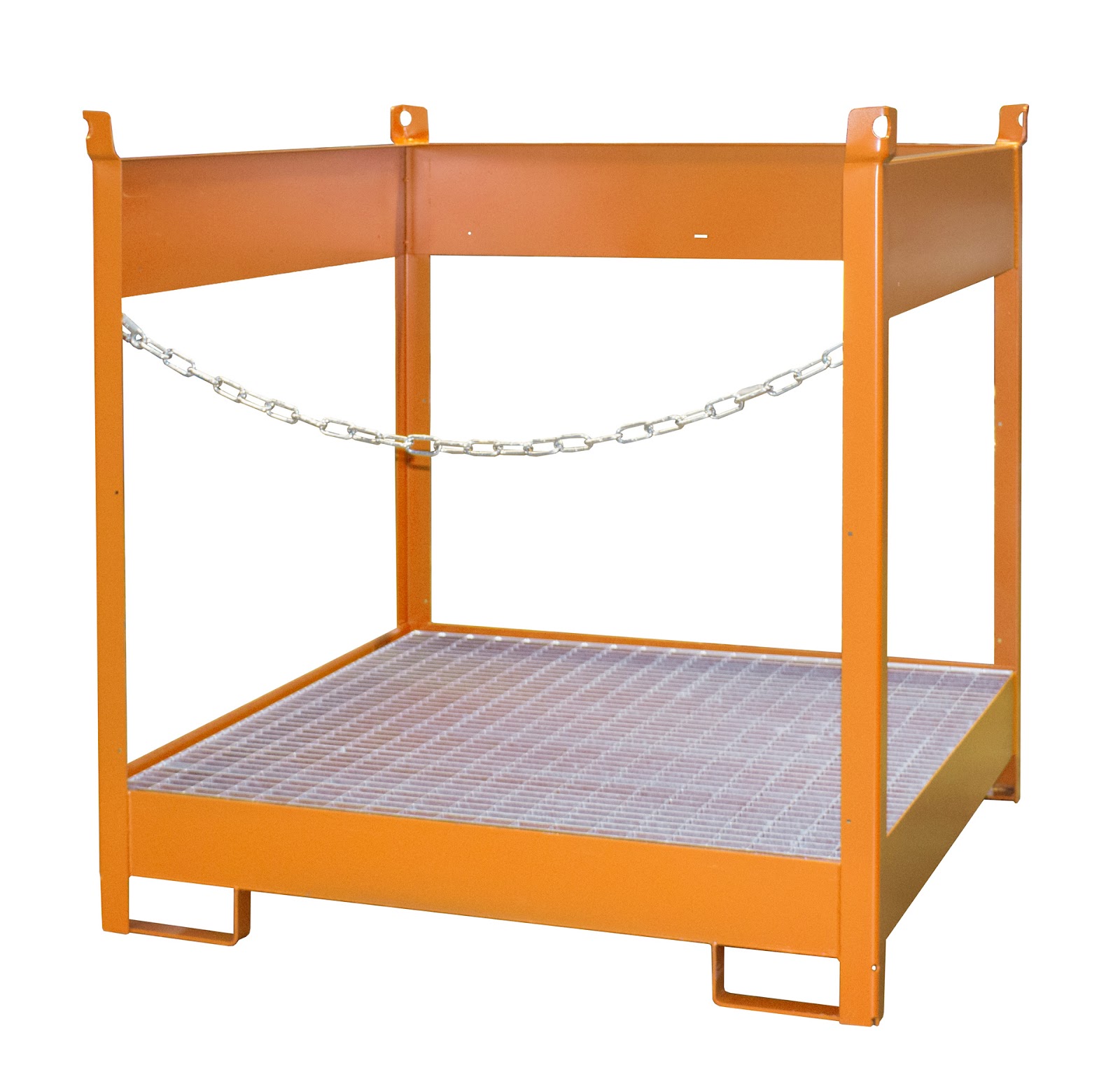Vaten-stapelpallets FSP-4, gelakt, Geeloranje