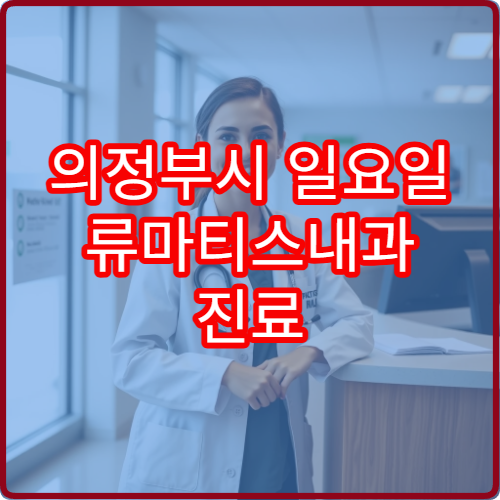의정부시 일요일 류마티스내과 진료 병원 관절염·만성 통증 상담 가능