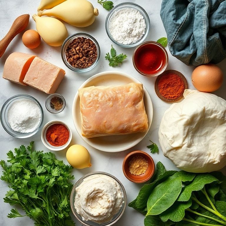 Ingredients for Traditional Scotch Pie Recipe with Flaky Pastry Crust Bliss (Easy Homemade)