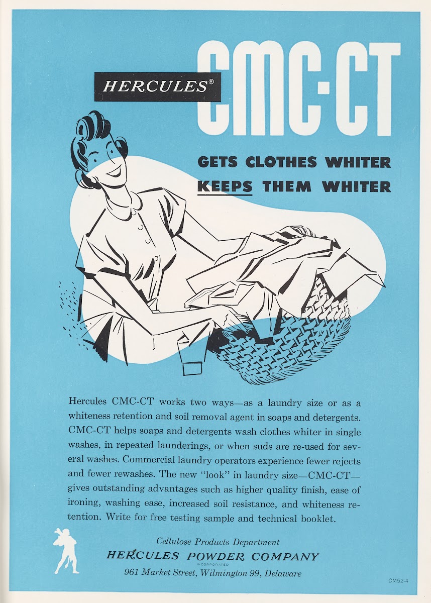 Hercules CMC CT Gets Clothes Whiter Keeps Them Whiter 1952