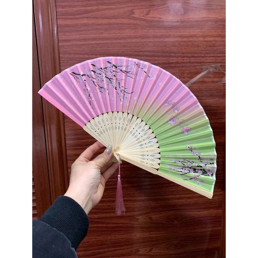 Quạt Cổ Trang Vải Lụa | Phong Cách Cổ Điển Xinh Xắn 16