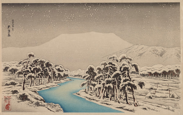 Mount Ibuki in snow 1920 1921