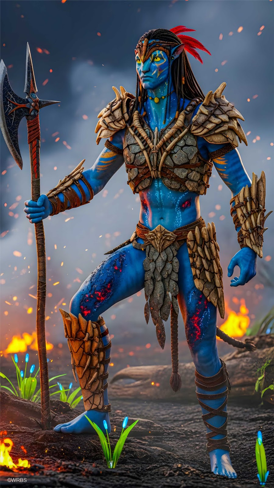 Avatar Blue Na’vi Warrior – Tribal Armor