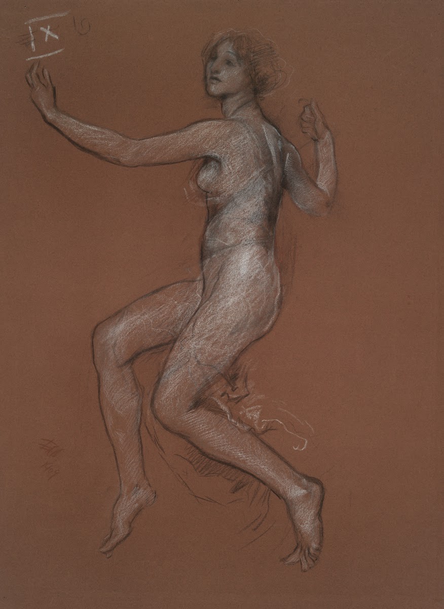 Study for figure of 9 am for The Hours mural for the state capitol building in H