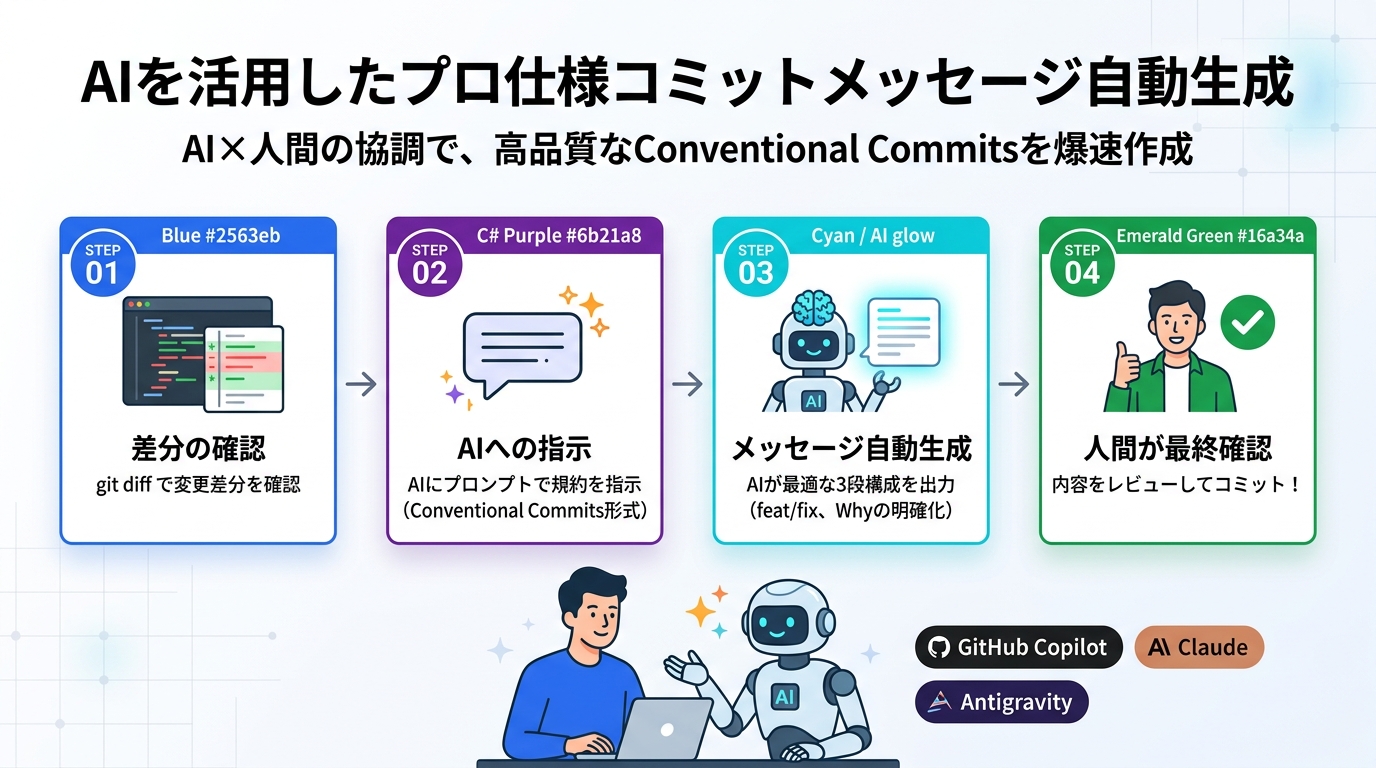AIを活用したプロ仕様コミットメッセージ自動生成