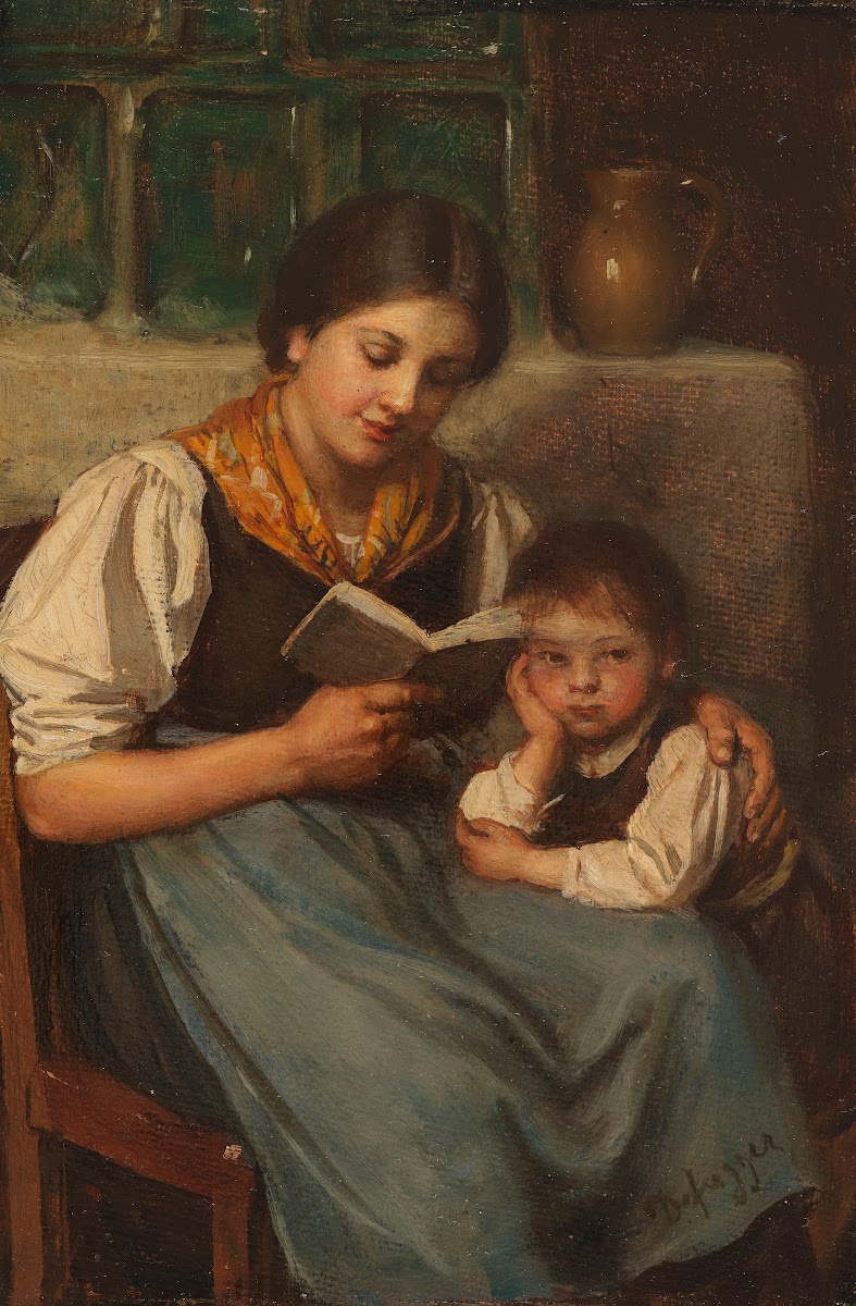 Beim Vorlesen 1900