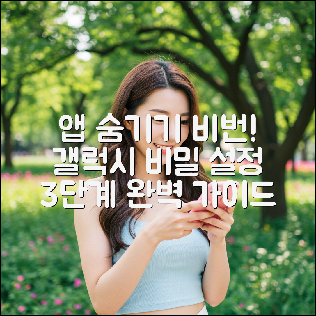 갤럭시 앱 숨기기 & 비밀번호 설정 3단계 완벽 가이드