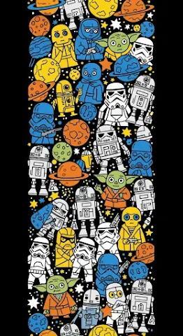 Sci-Fi Character Doodle Pattern