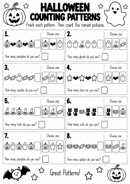 Halloween Counting Patterns