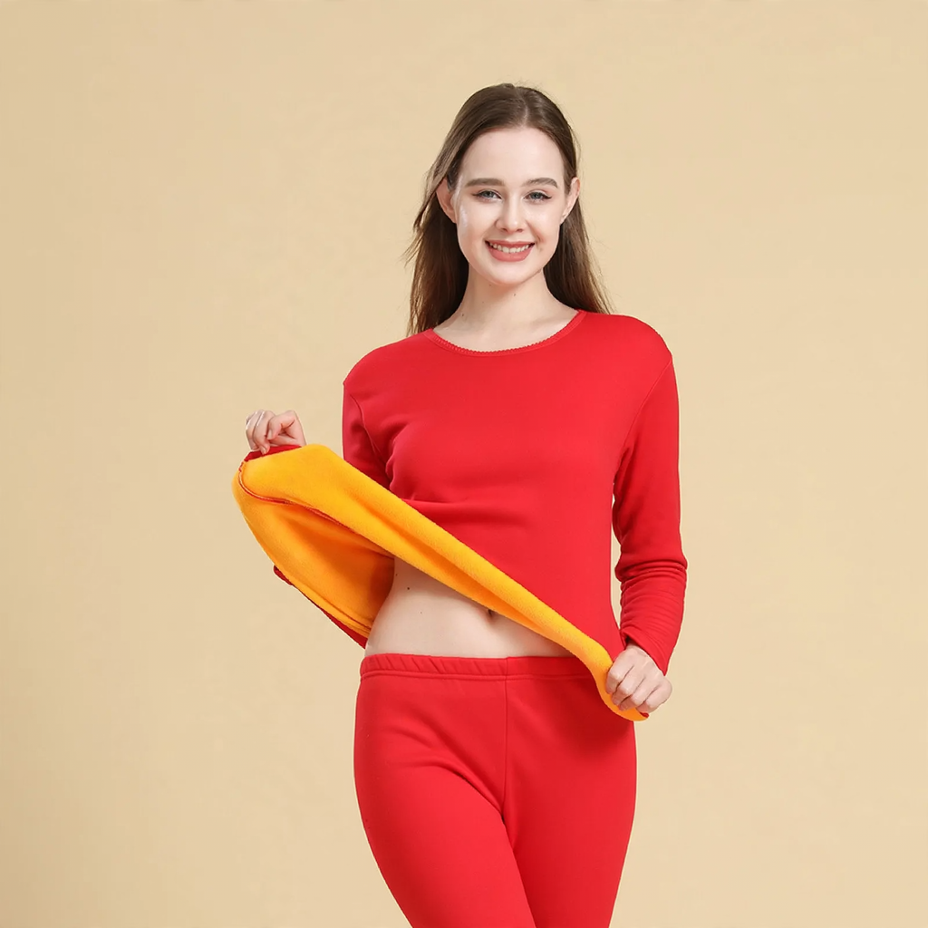 Thermal underwear set, warming, round neck