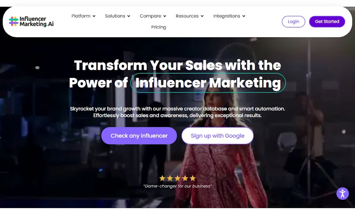 Captura de Influencer Marketing AI