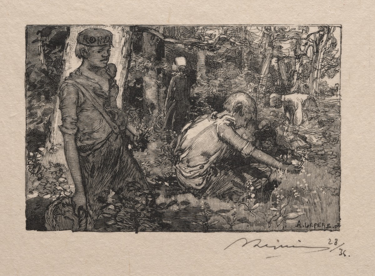 Cueillette du muguet 1890