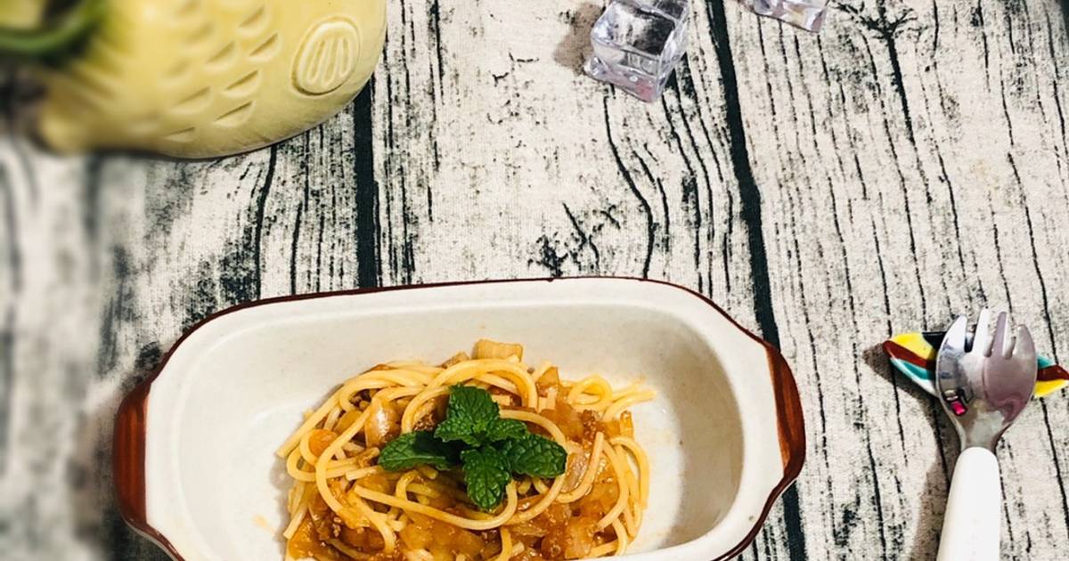 Mì ý sốt bò băm -ăn dặm