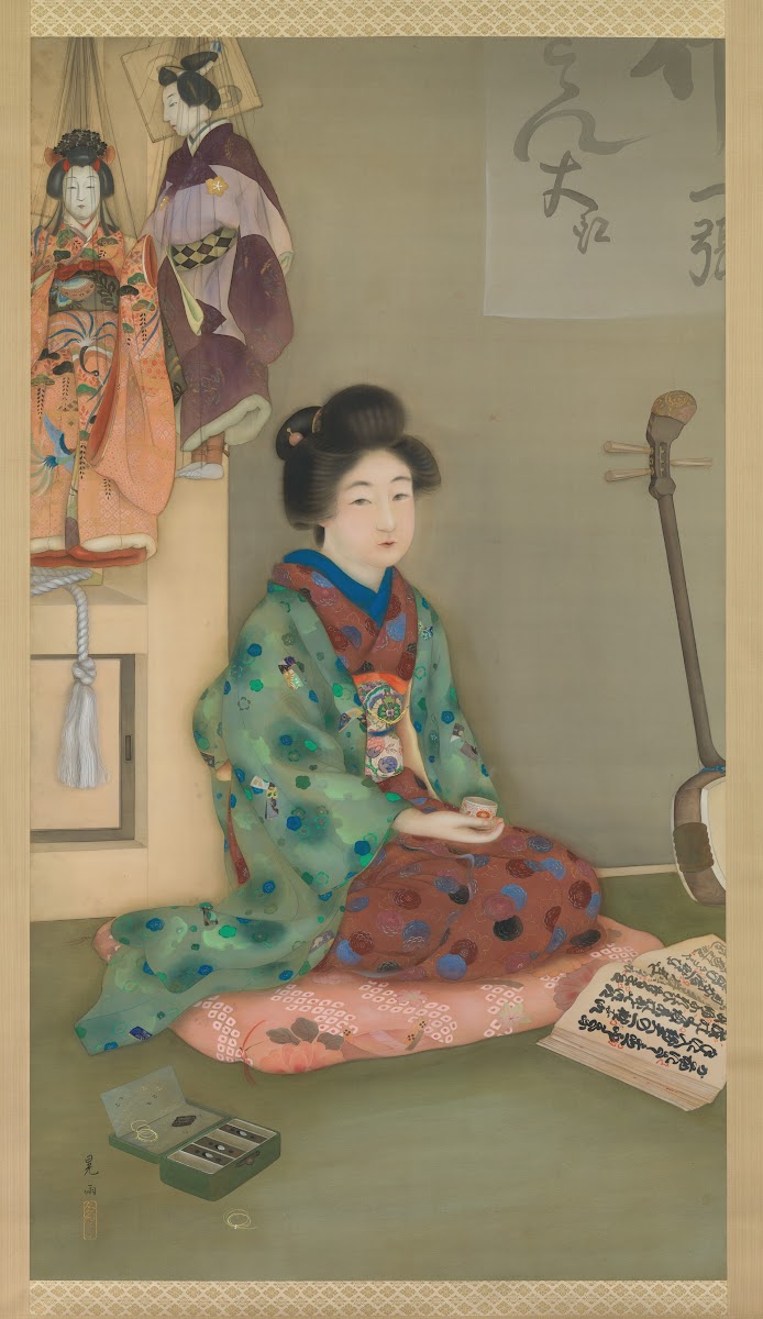 Female Chanter for Jōruri Puppet Theater ca 1920