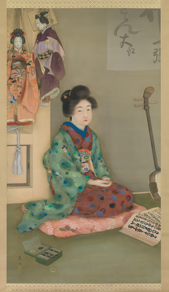 Female Chanter for Jōruri Puppet Theater ca 1920