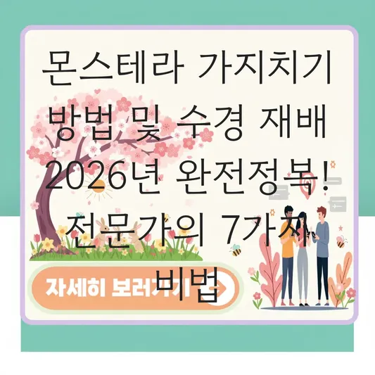 몬스테라 가지치기 방법 및 수경 재배 대표 이미지
