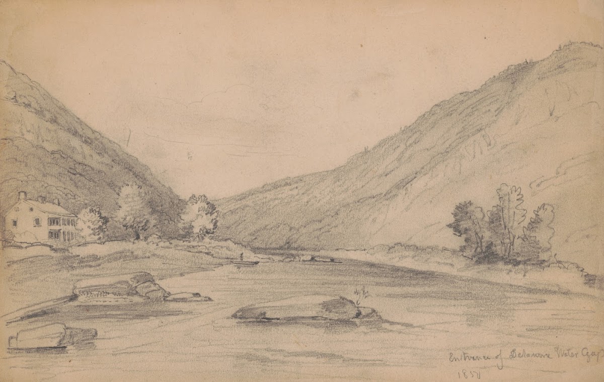 Entrance of Delaware Water Gap 1850 1850
