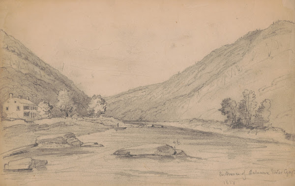 Entrance of Delaware Water Gap 1850 1850