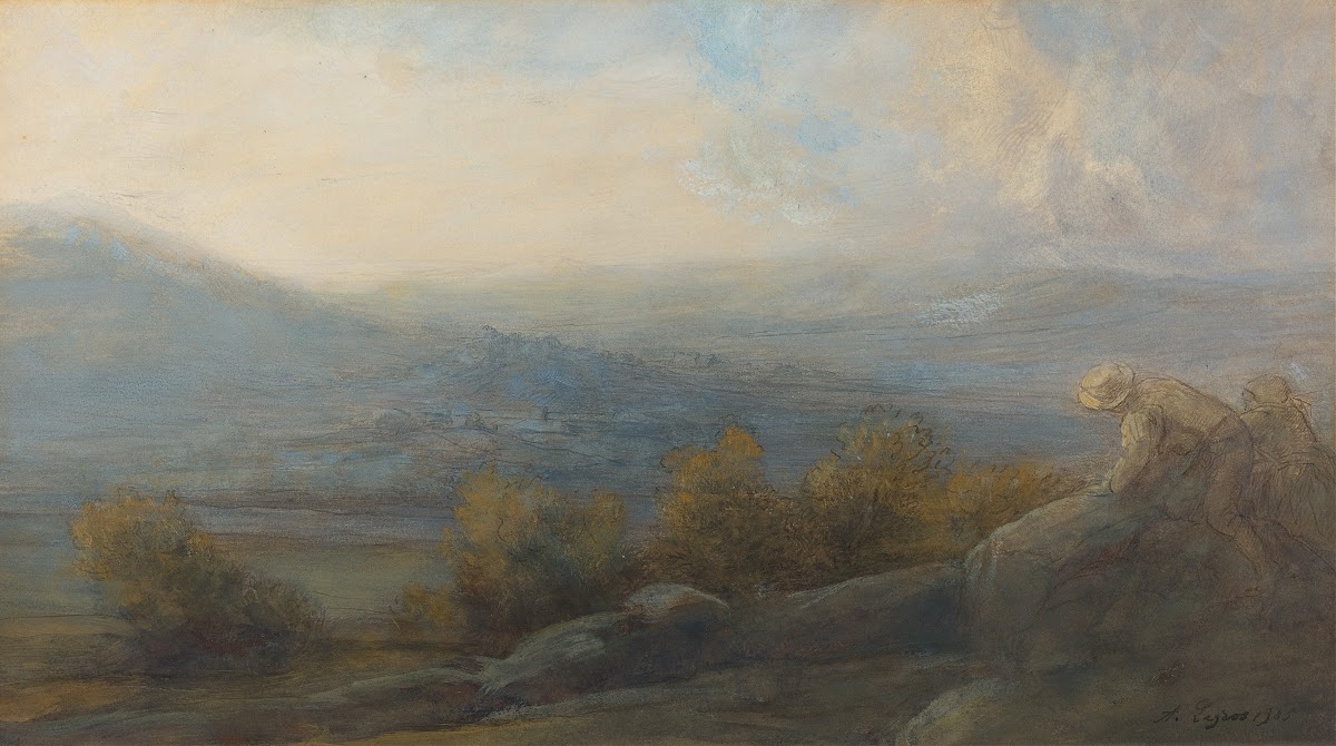 Mountain Landscape with two Figures at the Right 1905