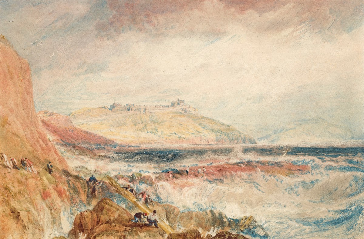 Pendennis Castle and the entrance to Falmouth Harbour Cornwall Scene after a Wre
