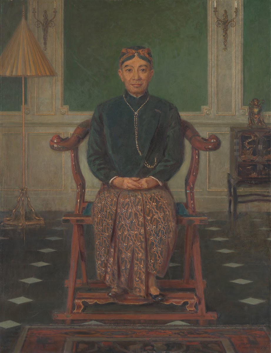 Portret van Pangeran Ario Soejono minister zonder portefeuille in oorlogskabinet