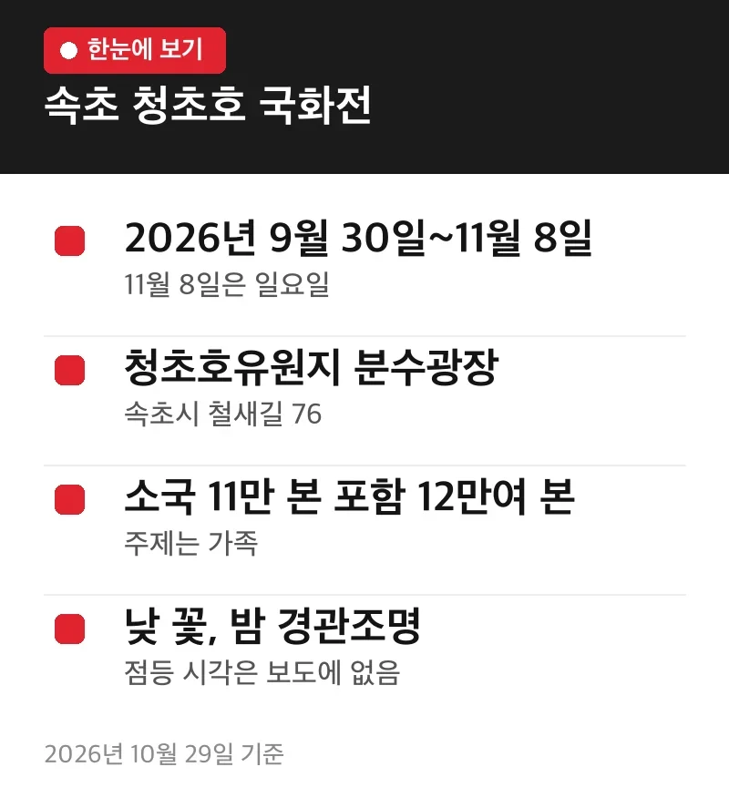 속초 청초호 국화전