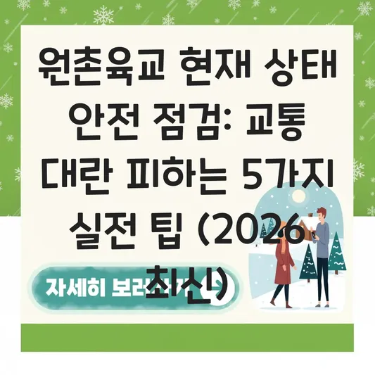 원촌육교 현재 상태 안전 점검