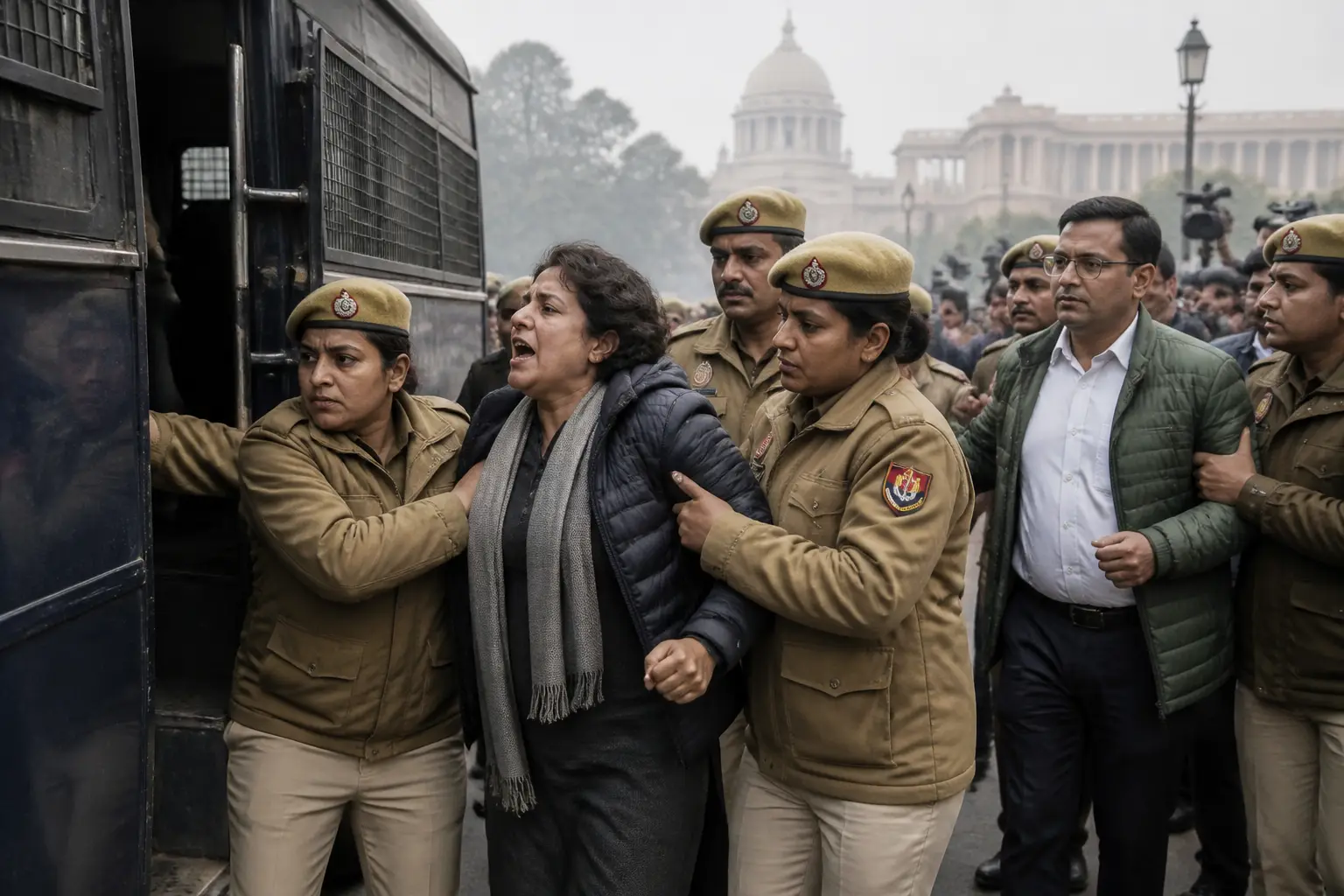Editorial image for Indian authorities detain opposition leaders ahead of Delhi protest