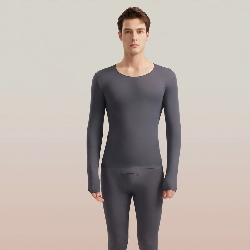 Men's Thermal Underwear Set, Seamless, Crew Neck