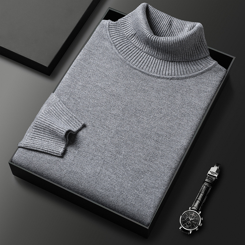 Men's Turtleneck Sweater, fitted, knitted