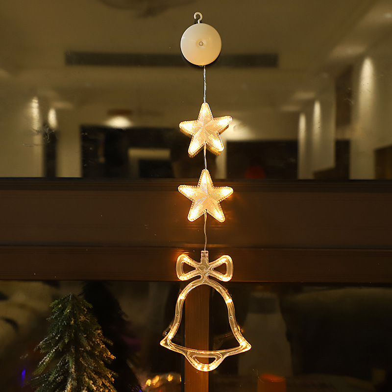 LED-Weihnachts-Lichterkette mit Saugnapf