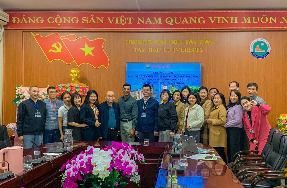 Trường Đại học Tây Bắc đón tiếp và làm việc với đoàn  Chuyên gia Trường Đại học Adelaide (Australia) và viện  Khoa học kỹ thuật nông lâm miền núi phía bắc