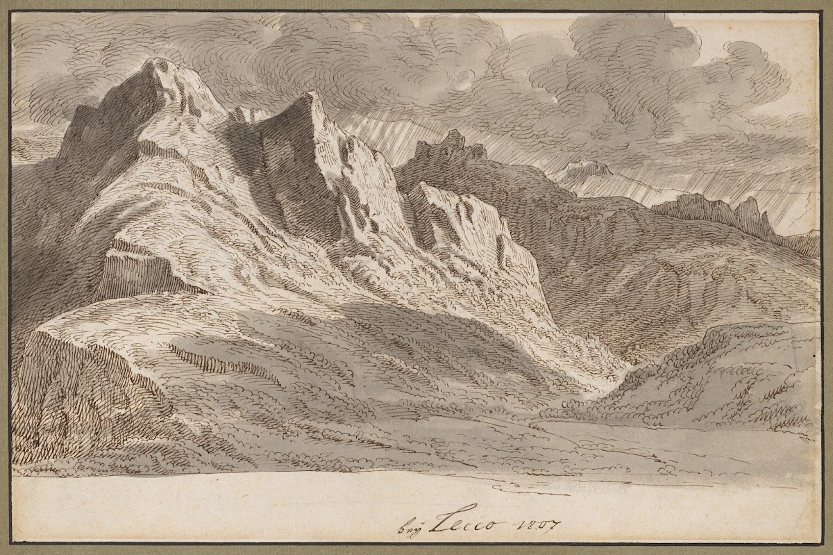 Blick über die Berge bei Lecco 1807