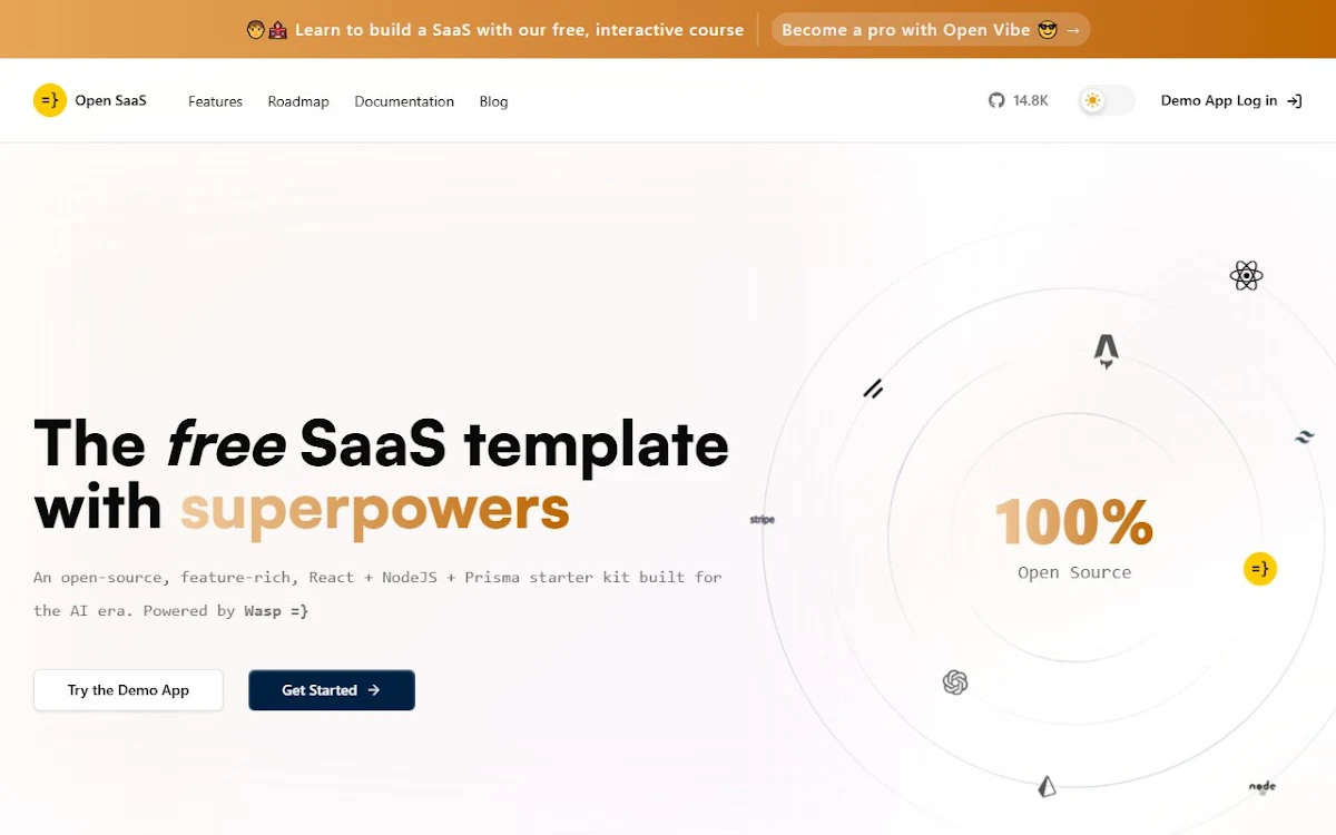 Captura de Open SaaS