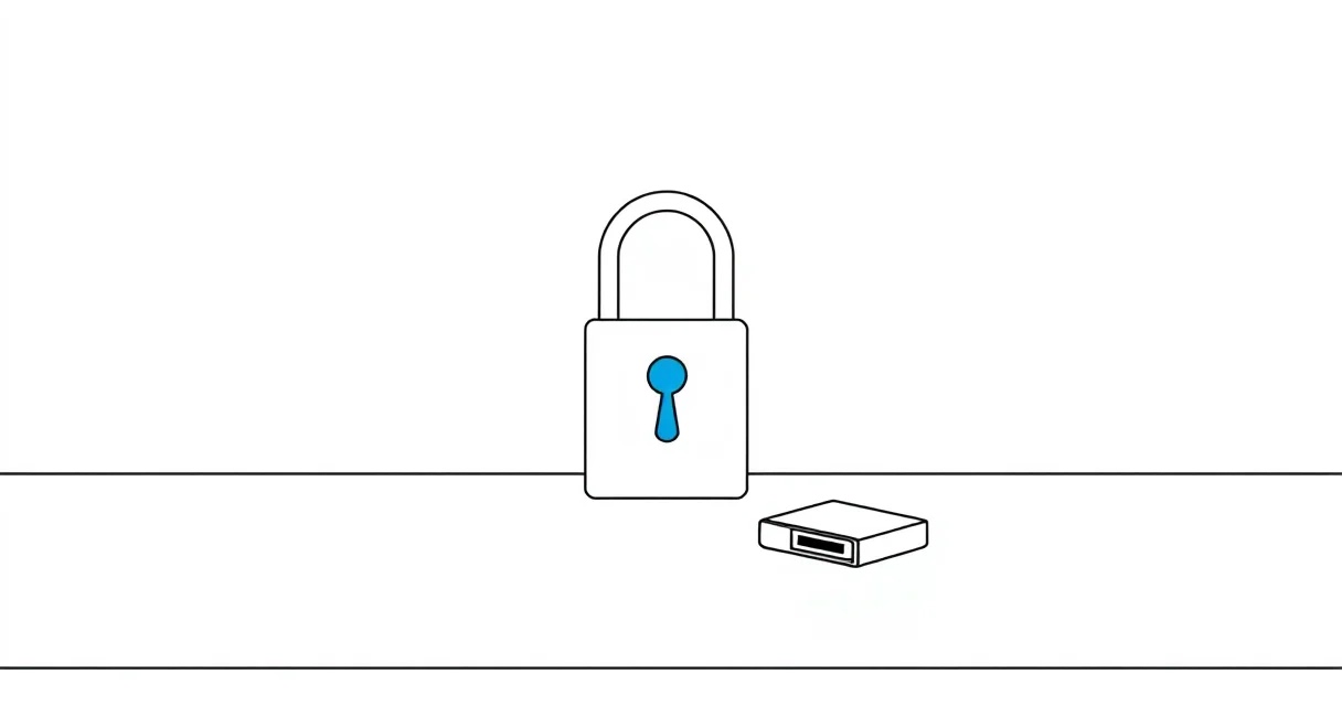 꿀뷰 다운로드 보안 주의사항 USB 및 자물쇠 이미지