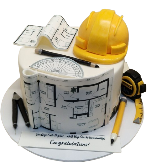 Engineer Themed Icing Cake CB-NC724