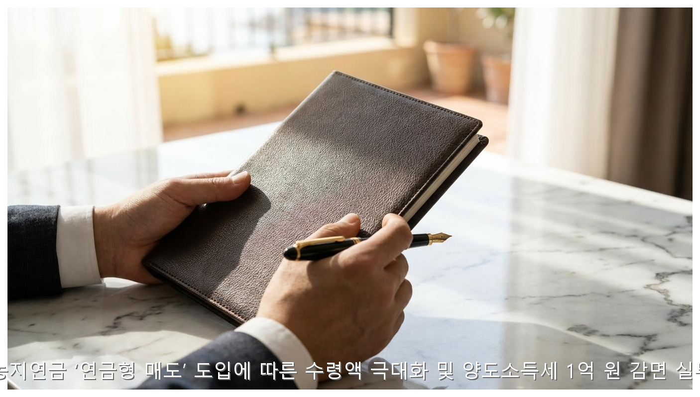 2026 농지연금 1억 감면 실무 가이드 핵심 안내 및 분석 인포그래픽 (4)