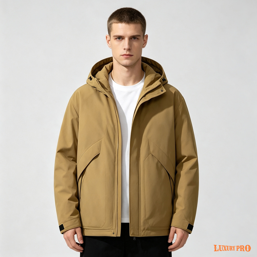 2D Hooded Cotton Coat