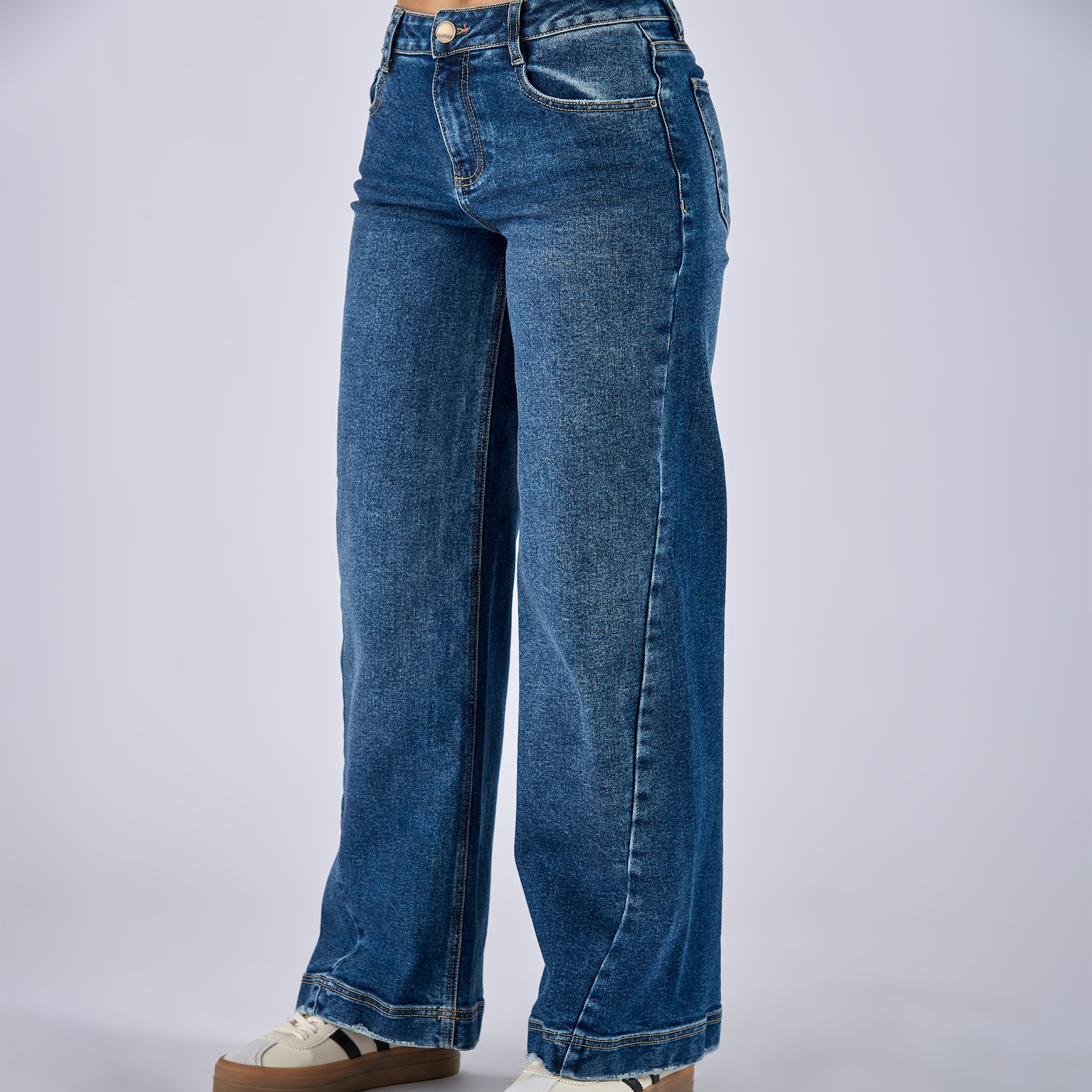 Jean wide leg tiro medio - Vista 7
