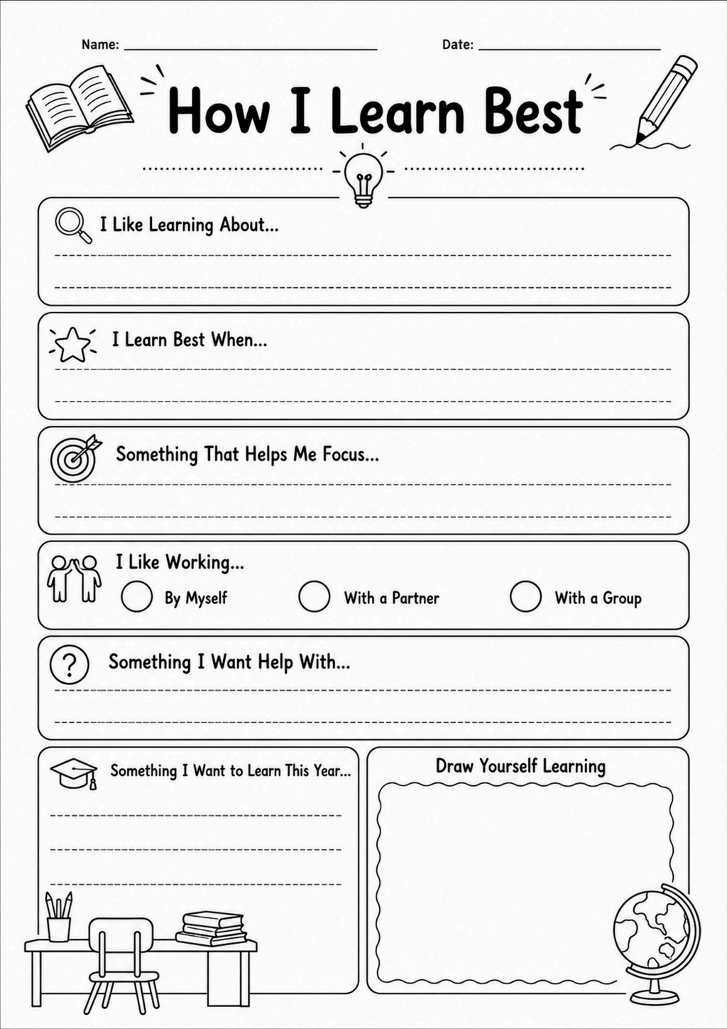This Is Me All About Me Worksheet