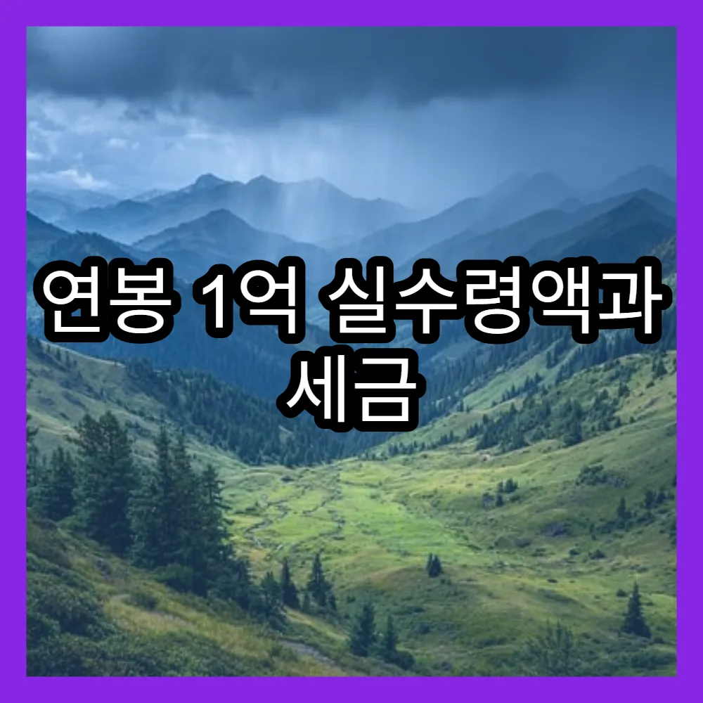 연봉 1억 실수령액과 세금 계산법 쉽게 이해하기