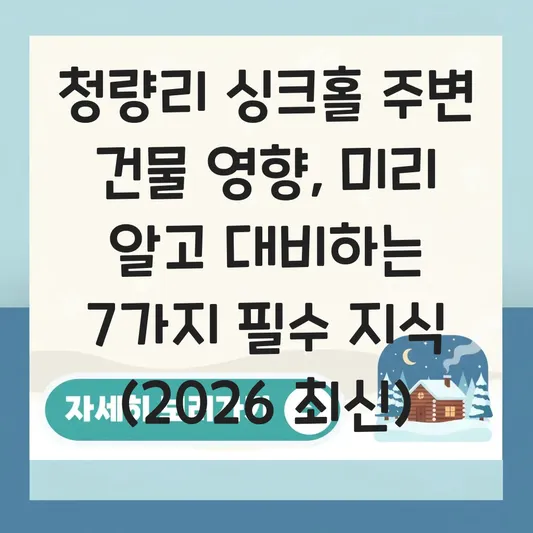 청량리 싱크홀 주변 건물 영향