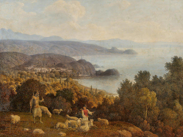 View of the Blick auf Partenit at the Crimea 1827