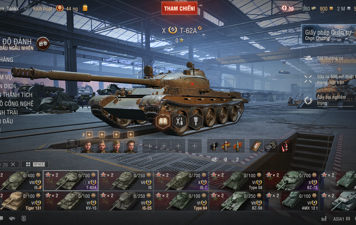 Acc World of Tanks PC sở hữu 6 tank X BZ-75, 113, IS-7, T-62...