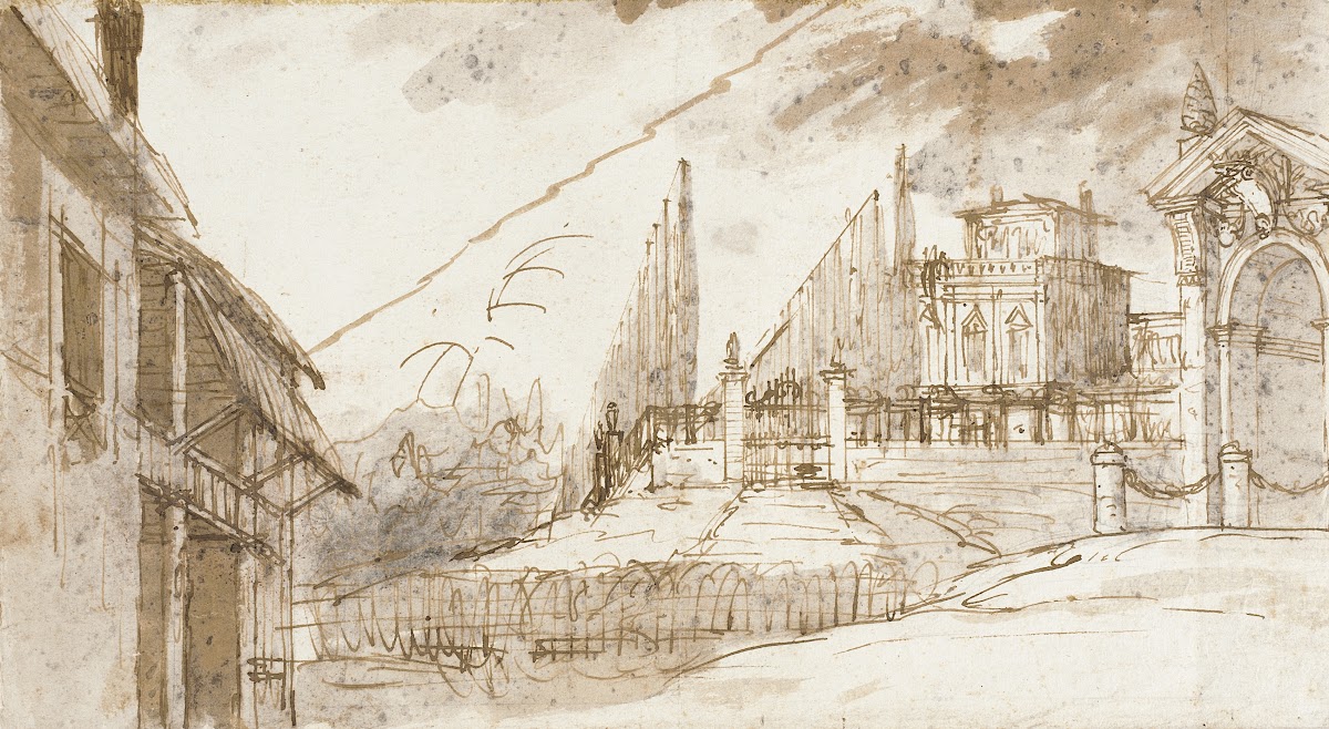 View with Villa and Building at Left 1743   1784