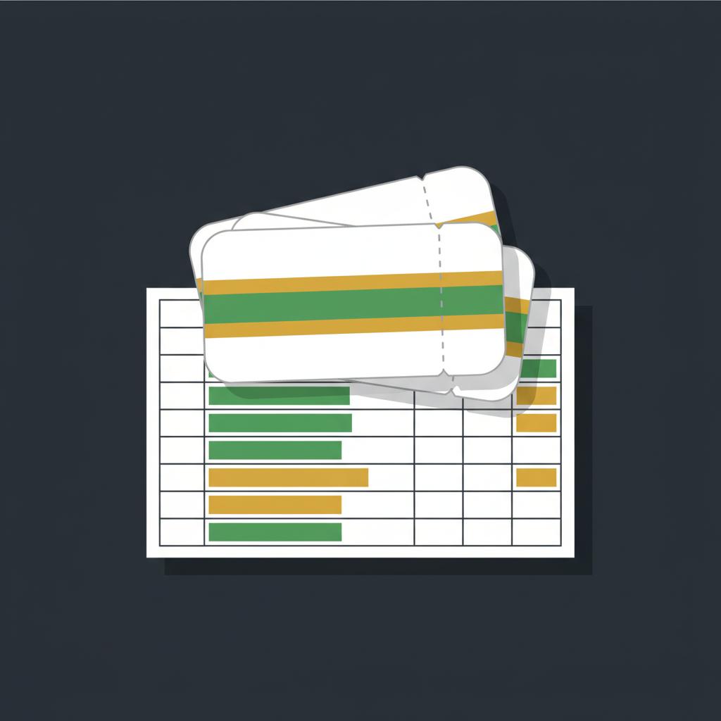 2D vector stacked dividend coupons and spreadsheet with highlighted rows on dark background 0f0f0f using green 4aa568 and gold e6bb5b accents Coca-Cola stock returns 30 years