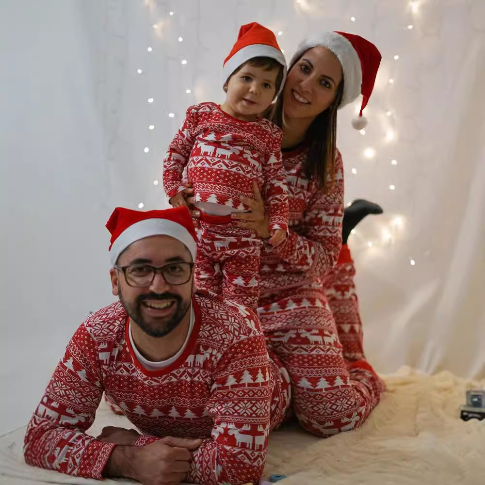 Christmas pajama set for the whole family, printed
