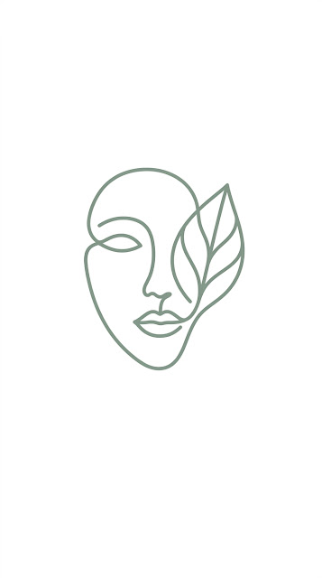 Continuous Black Line Minimalist Botanical Art Background - Free mobile Wallpaper